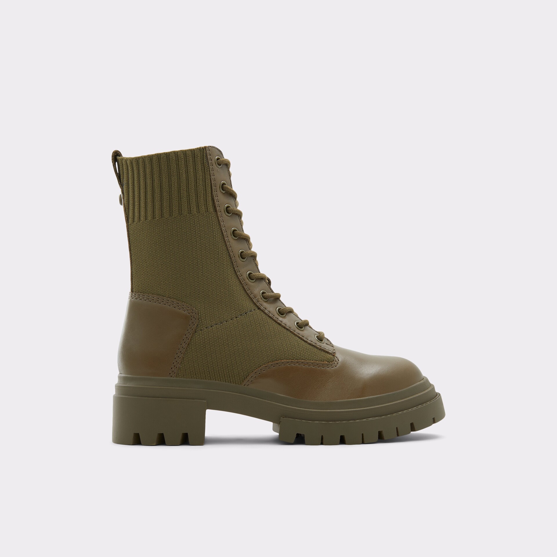 Botines para mujer en piel en verde militar REFLOW | ALDO Shoes España
