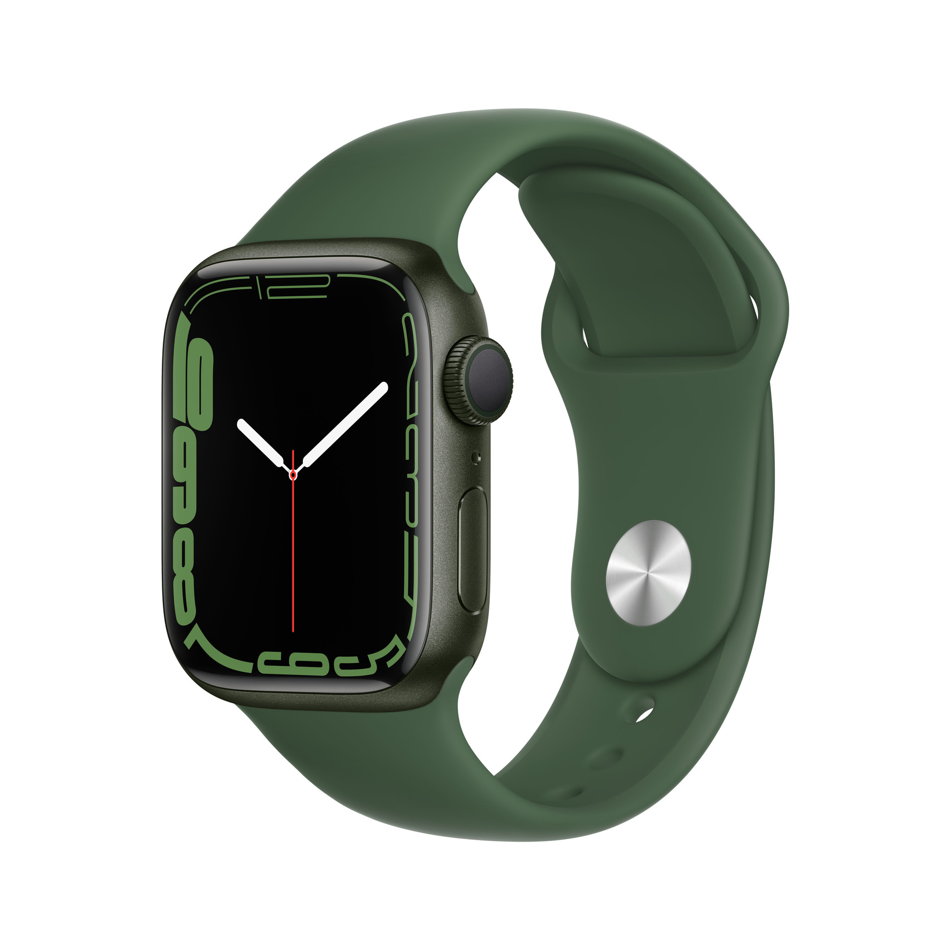Apple Watch Series 7 GPS, 41mm Green Aluminium Case with Clover Sport