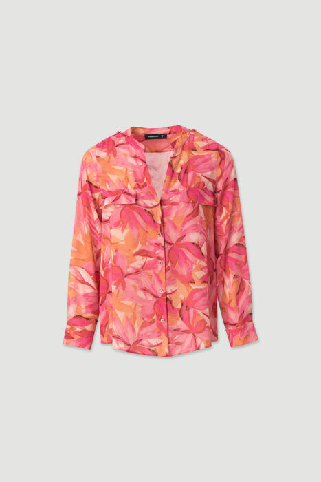 Blusa Fluida com padrão Floral Ferrache