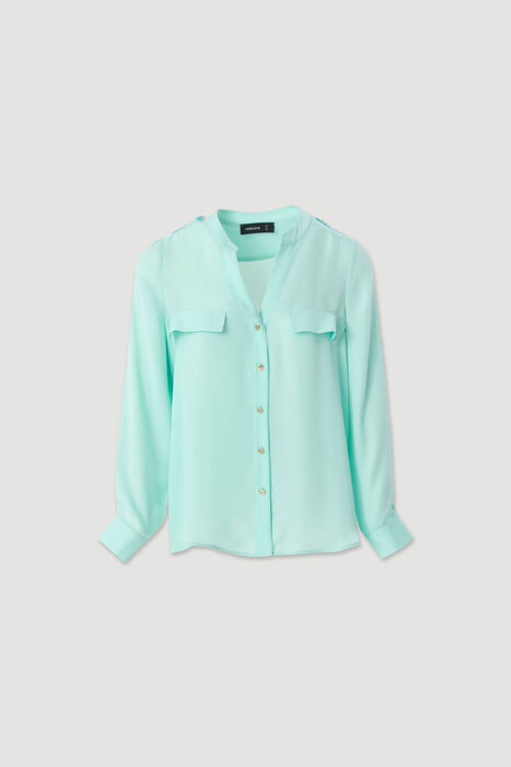 Blusa fluida com Decote em V Ferrache