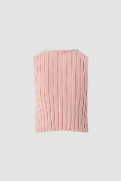 Top de Malha com Decote em V e Detalhe Entrançado Ferrache