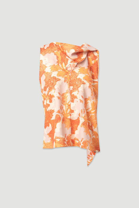 Top Estampado com Detalhe no Decote Ferrache