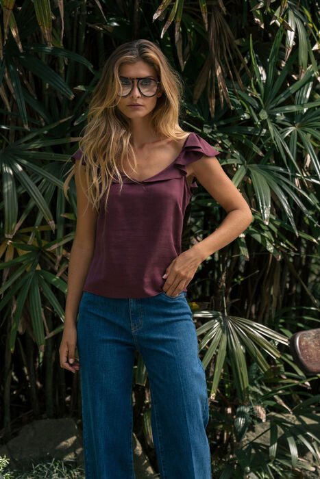 Top com Folhos e Laço nas Costas Ferrache | For You