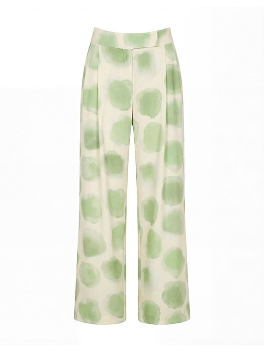 Calça fluída estampada com bolsos laterais Scripta