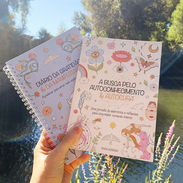 Conjunto Caderno da Gratidão + Livro do Autoconhecimento