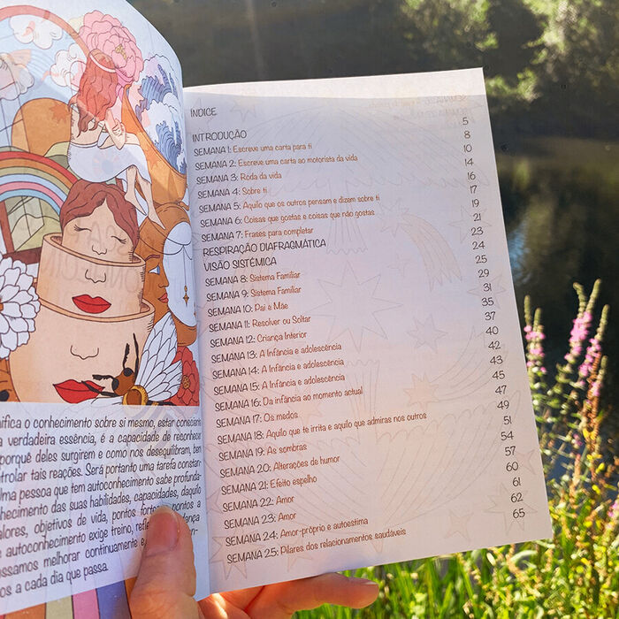 Livro da busca pelo autoconhecimento & autocura, para 52 semanas, A5, 128 páginas 