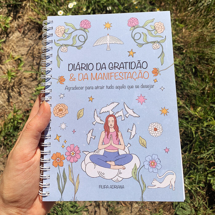 Diário da Gratidão & Manifestação, para 12 meses, A5, 200 páginas