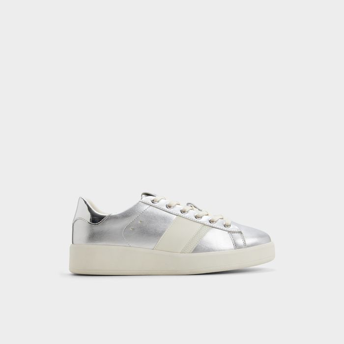 Flat trainers in silver - ADREI