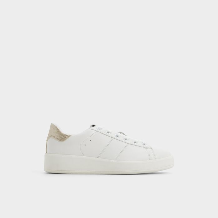 Flat trainers in white leather - ADREI