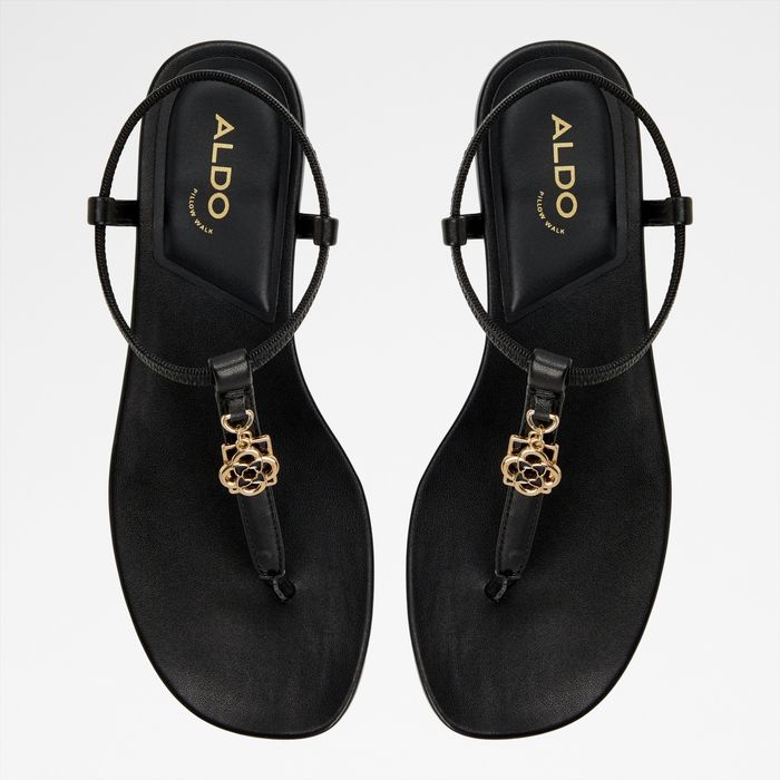 Flat sandals in black - ADWELAHAR
