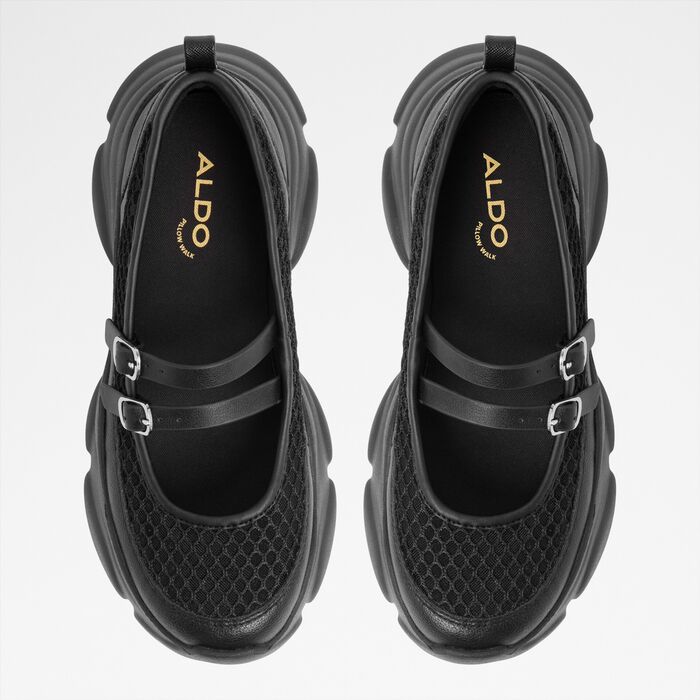 Wedge heeled trainers in black - AETHERA