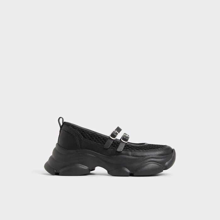 Wedge heeled trainers in black - AETHERA