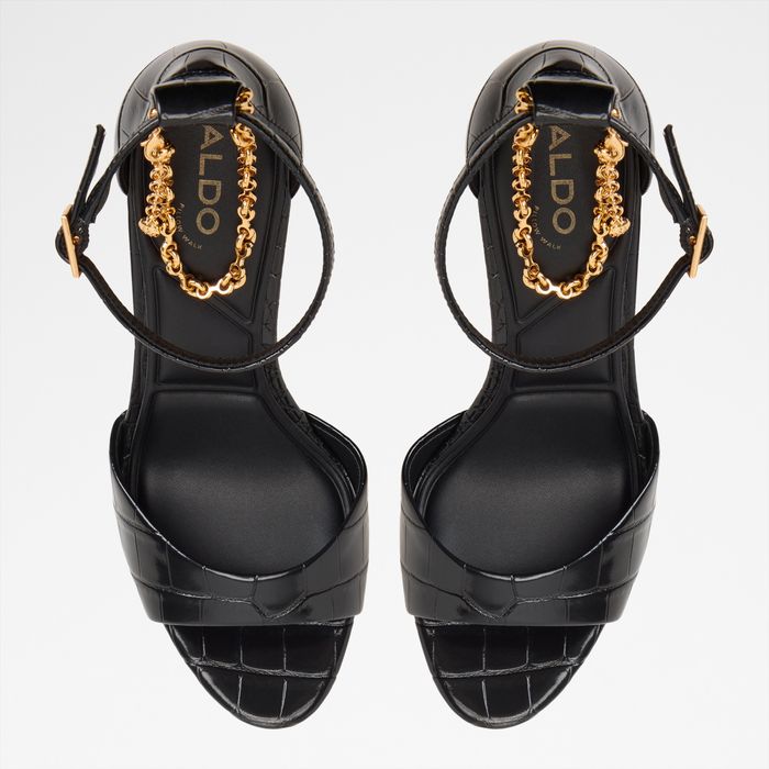 Stiletto heeled sandals in black - AFUMETH