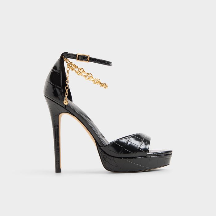 Stiletto heeled sandals in black - AFUMETH