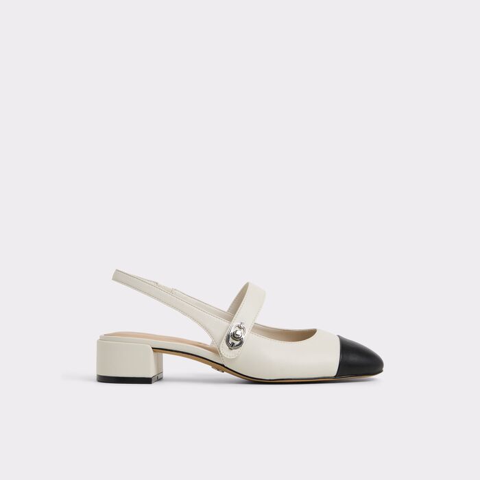Block heeled shoes in white - AGATHE