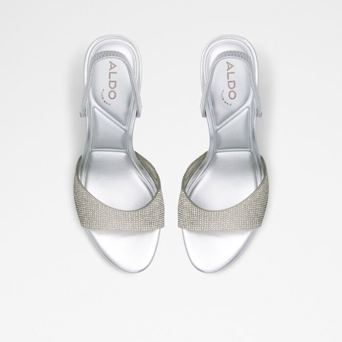 Stiletto heeled sandals in silver - AITANA