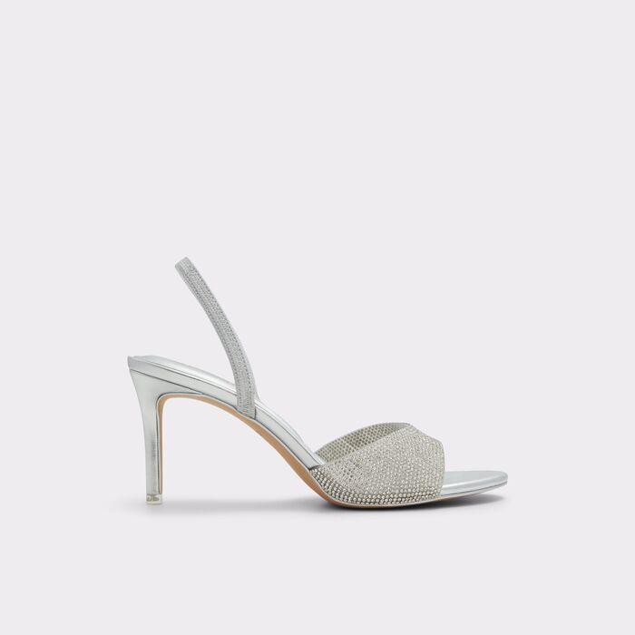 Stiletto heeled sandals in silver - AITANA