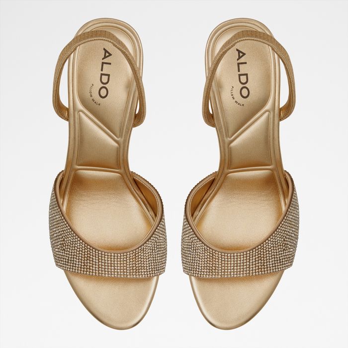 Stiletto heeled sandals in gold - AITANA