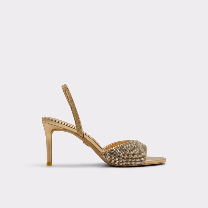 Stiletto heeled sandals in gold - AITANA