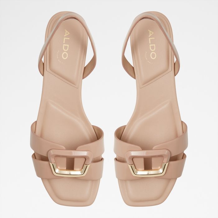 Flat sandals in beige - ALAMAENDAR