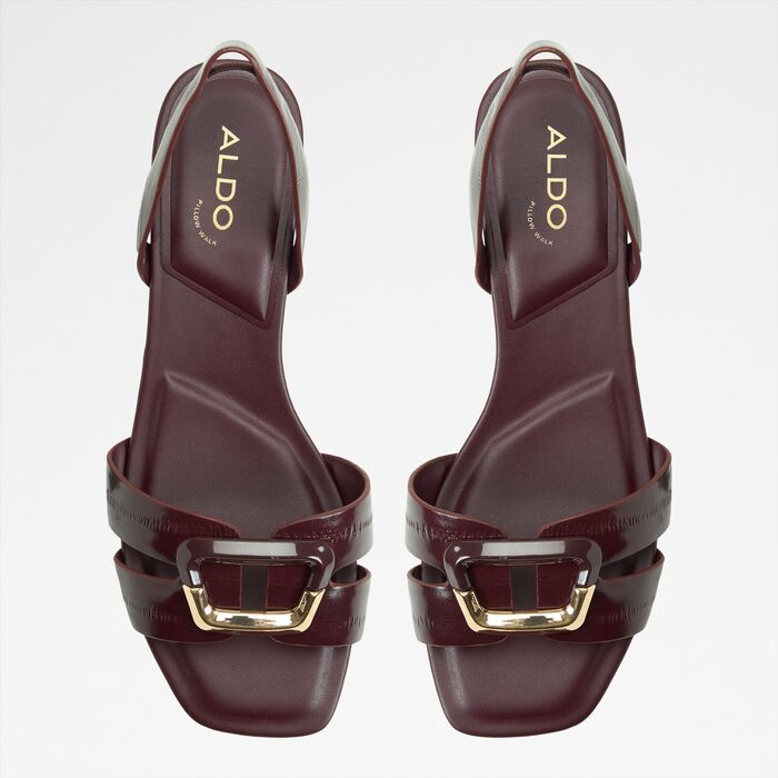 Flat sandals in bordo - ALAMAENDAR