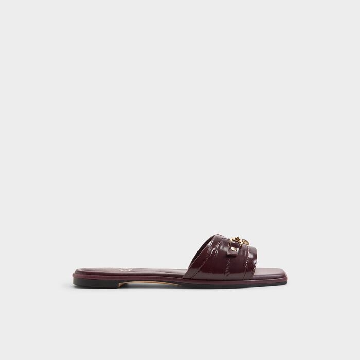 Flat sandals in bordo - ALAMASSI