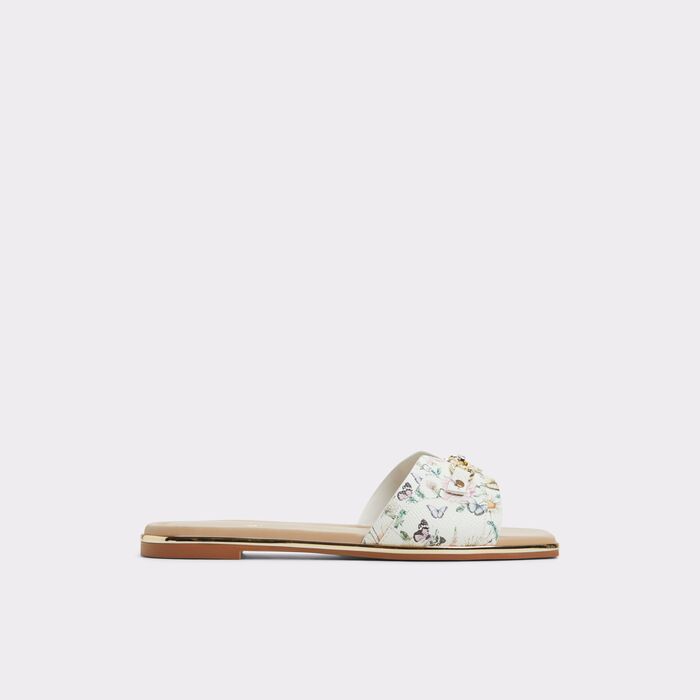 Flat sandals in white - ALAMASSI