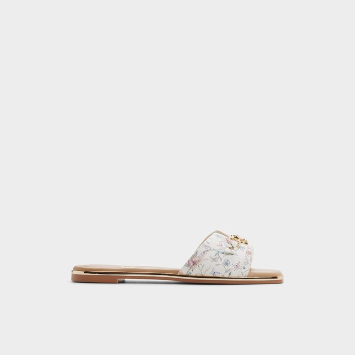 Flat sandals in white - ALAMASSI