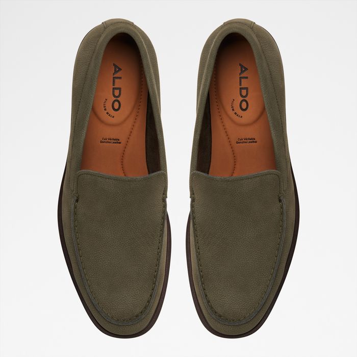 Loafers in green leather - ALFONSO