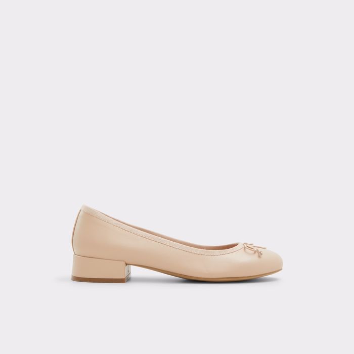 Flat shoes in beige leather - ALIETTE