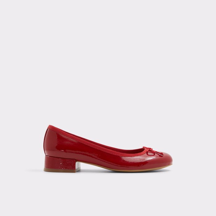 Flat shoes in red patent leather - ALIETTE