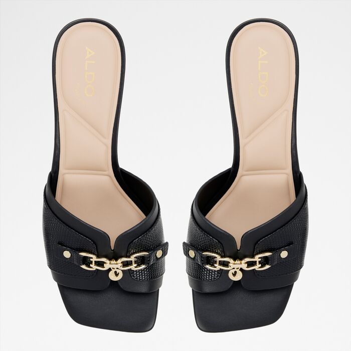 Stiletto heeled mules in black - ANNAMASSI