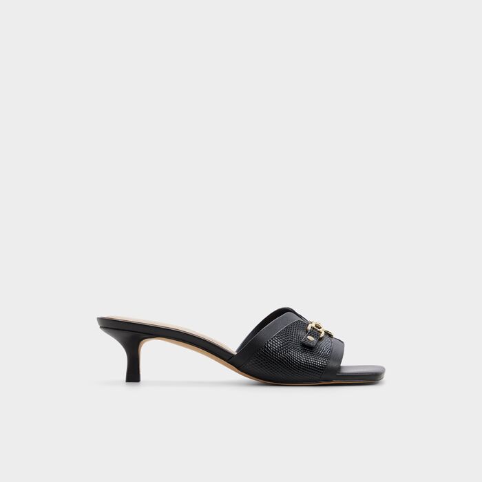 Stiletto heeled mules in black - ANNAMASSI