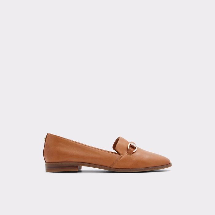 Flat loafers in cognac leather - APPLEGUM