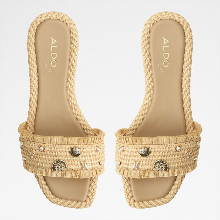 Flat sandals in beige - AURANIA