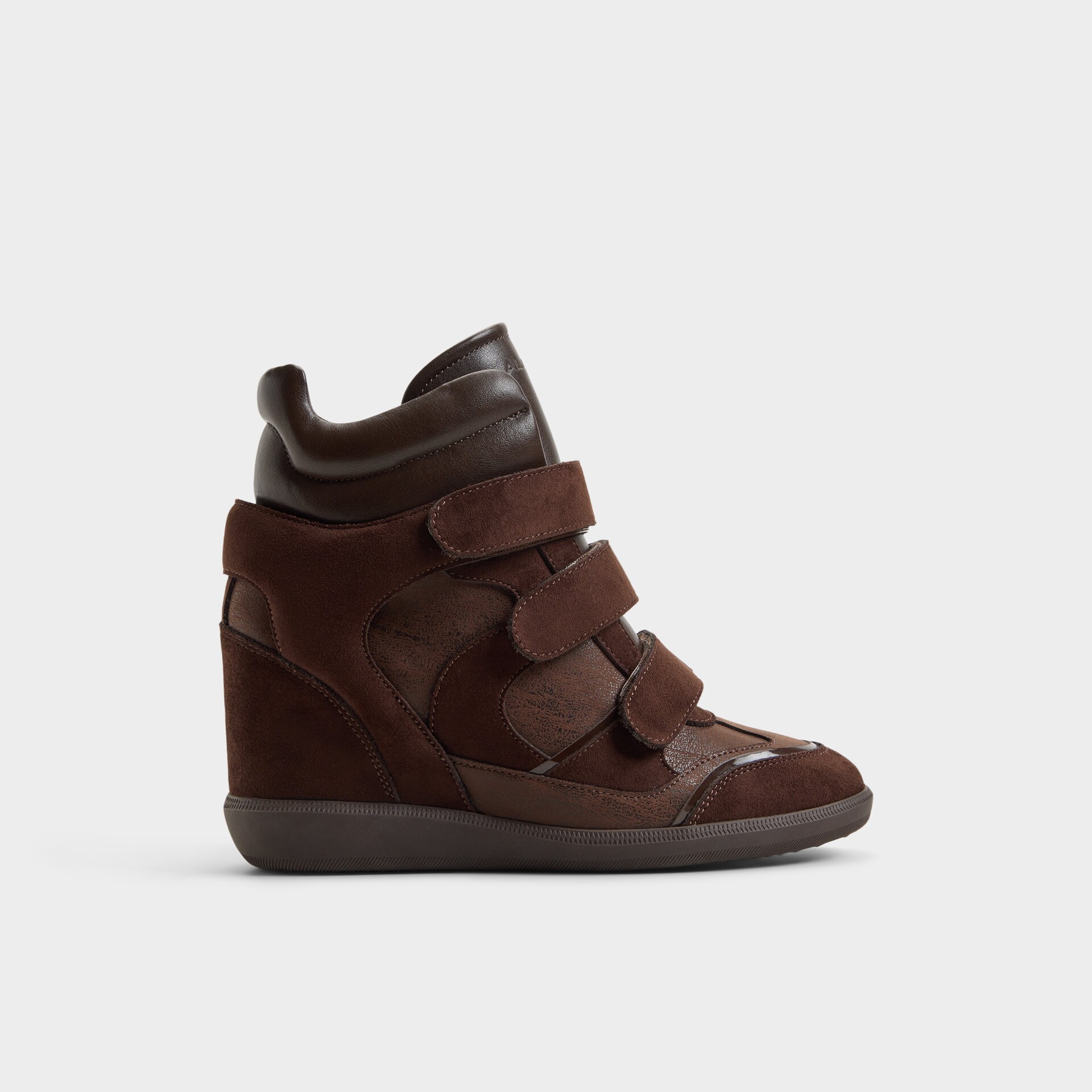 Aldo Wedge heeled trainers in brown - BELISSA