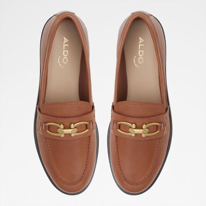 Flat loafers in cognac leather - BISSOM