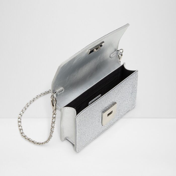 Crossbody bag in silver - BLINGELLA