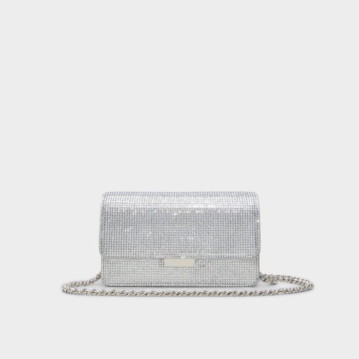 Crossbody bag in silver - BLINGELLA