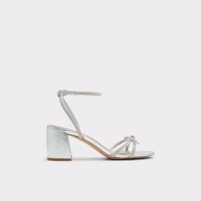 Block heeled sandals in silver - BOUCLETTE