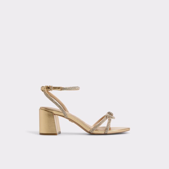 Block heeled sandals in gold - BOUCLETTE