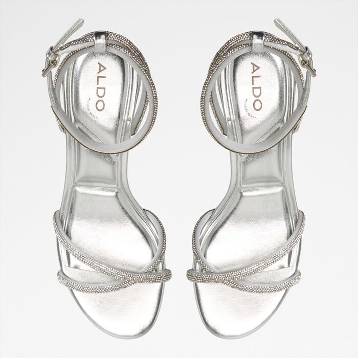 Block heeled sandals in silver - BOUCLIETTE