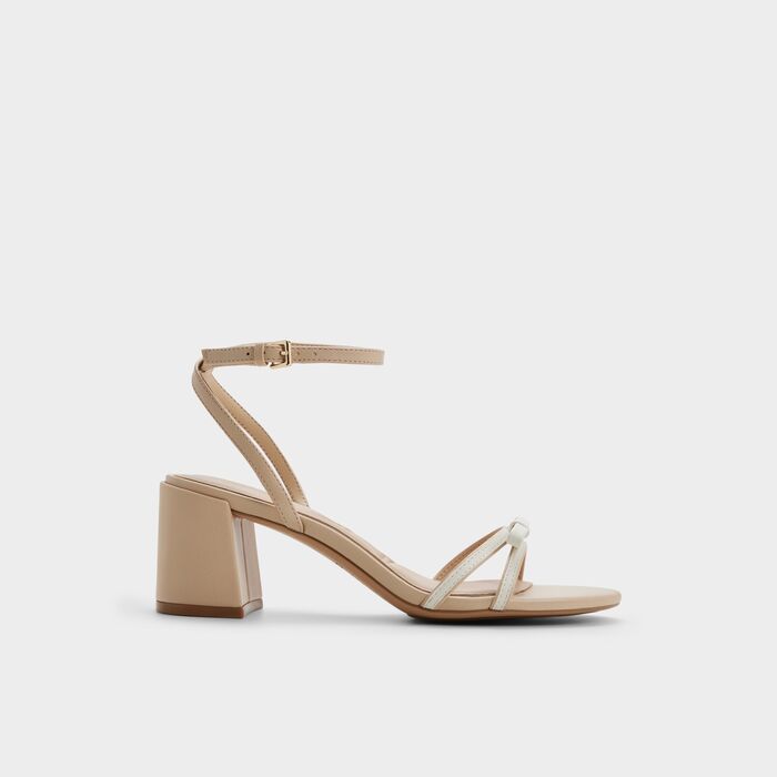Block heeled sandals in beige - BOULA