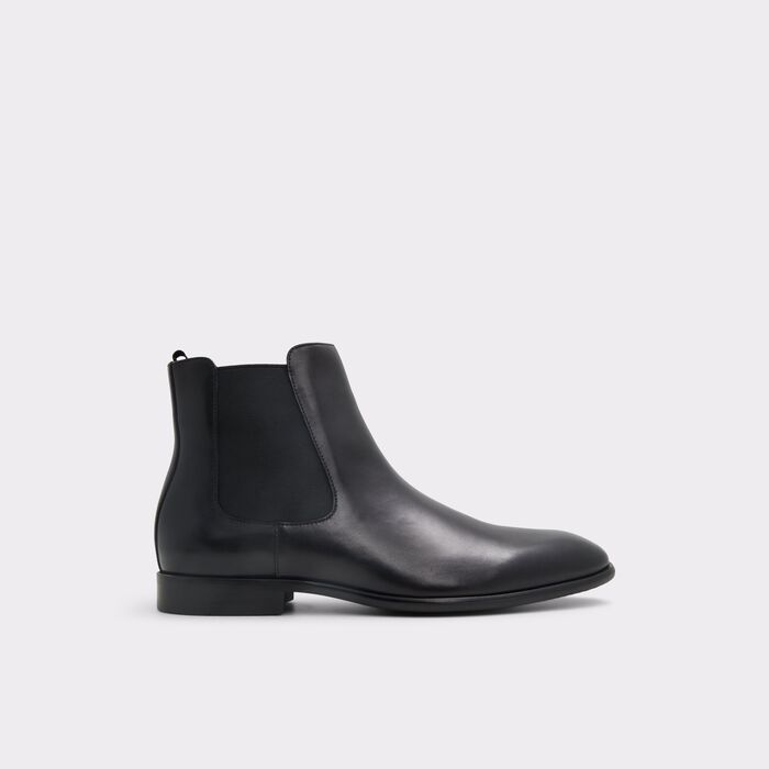 Boots in black leather - BRAYMOND