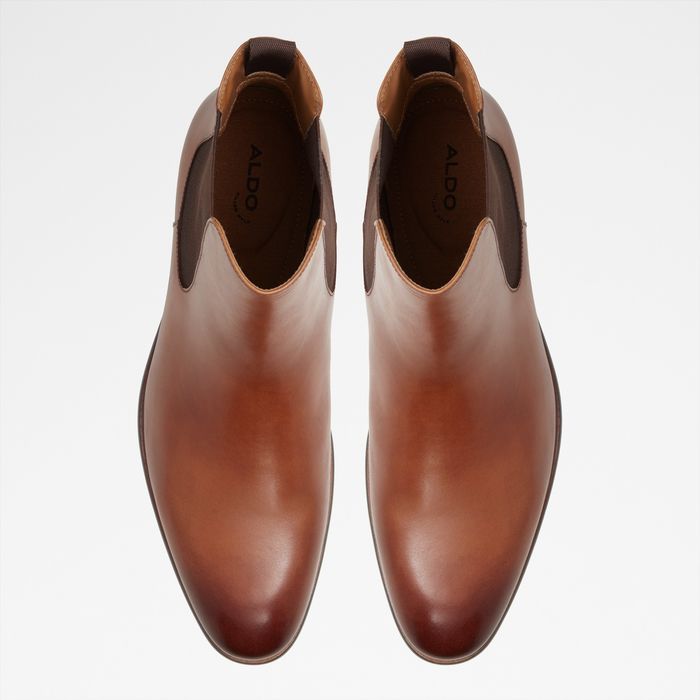 Boots in cognac leather - BRAYMOND