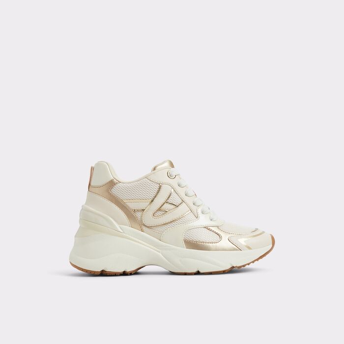 Wedge heeled trainers in beige - BREJOS