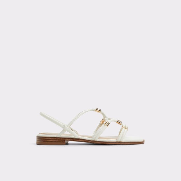 Flat sandals in white - BYCHAN