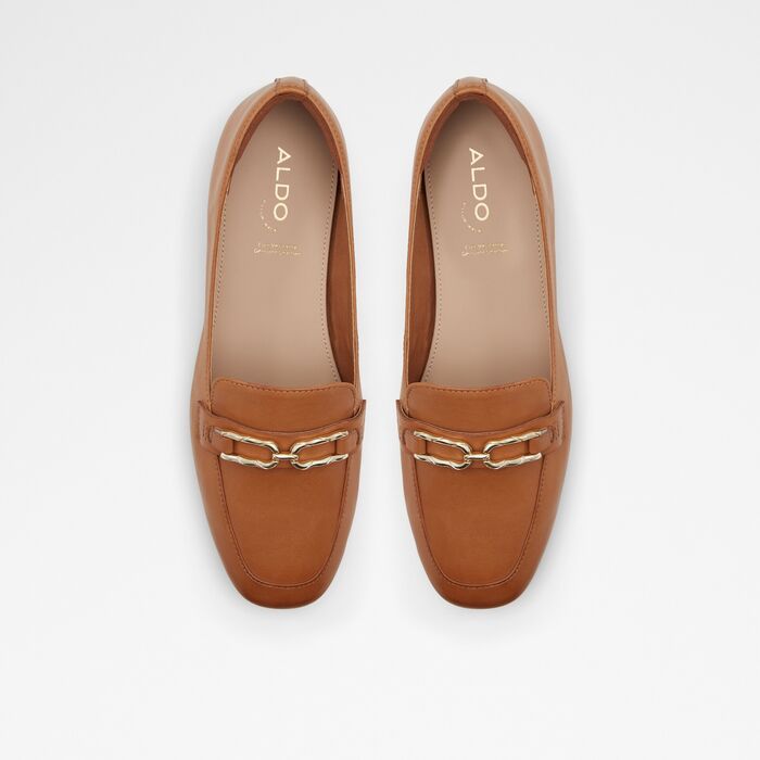 Flat loafers in cognac leather - CADODER