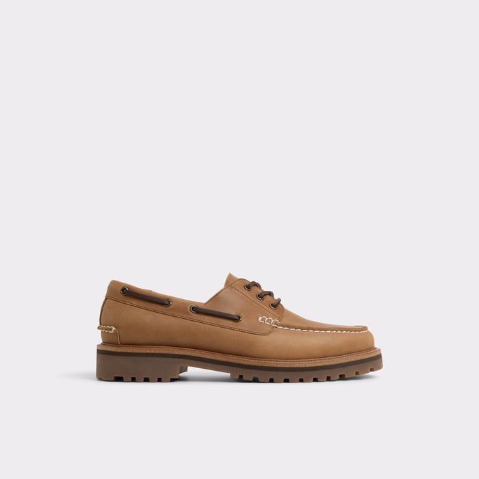 Boat shoes in cognac leather - CEDRIC