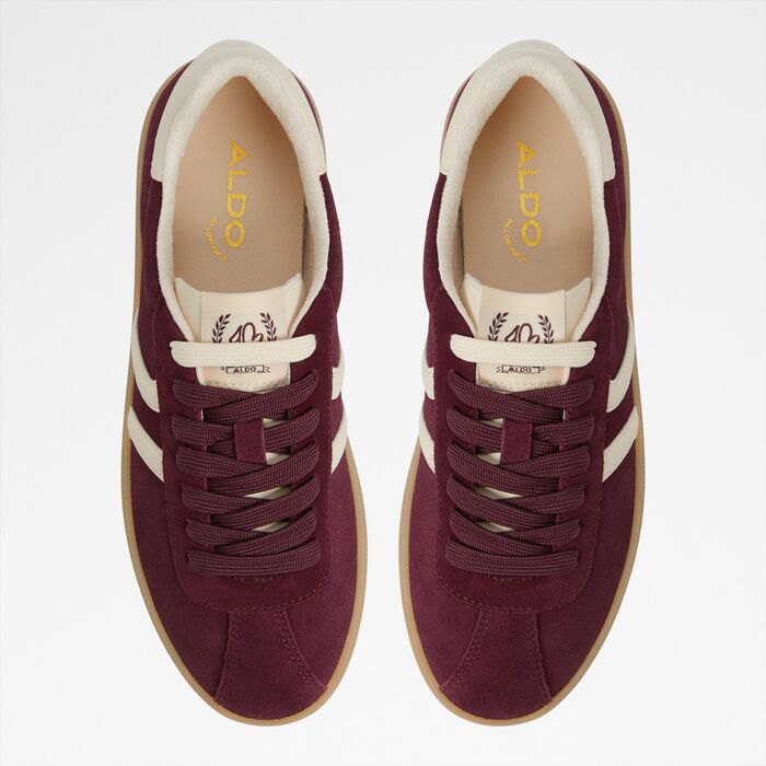 Flat trainers in bordo leather - CHICSNEAKER